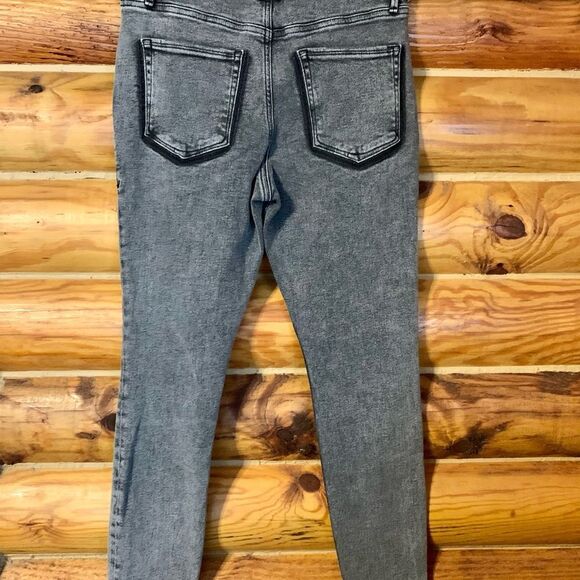 Good American Good Legs Fray High Waist High Rise Black Skinny Jeans Siz… - Picture 6 of 11